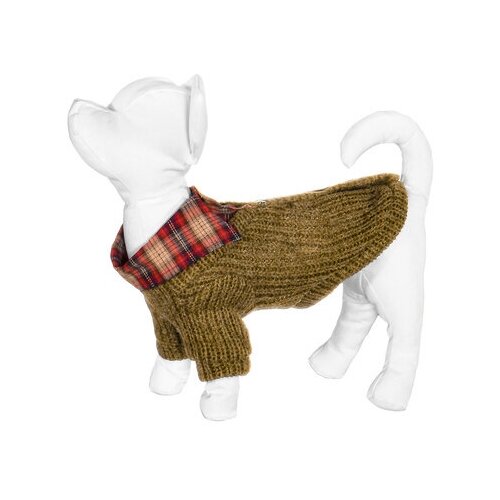 фото Yami-yami одежда свитер для собак с рубашкой, горчичный, l (спинка 35 см) нд28ос 51949-4, 0,108 кг