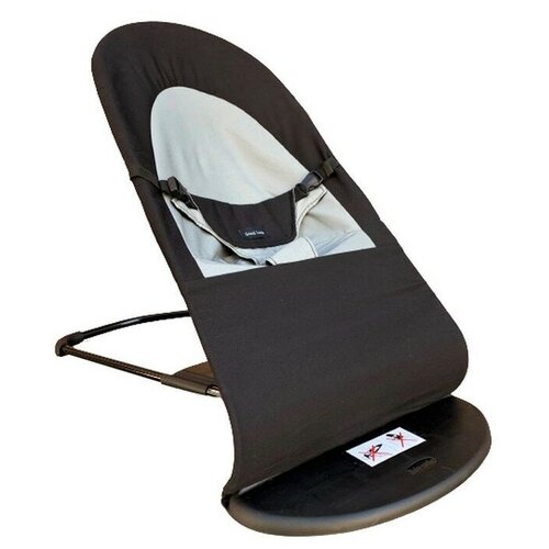 фото Шезлонг-качалка для новорожденных baby balance chair (черно-серый) smatr-live 