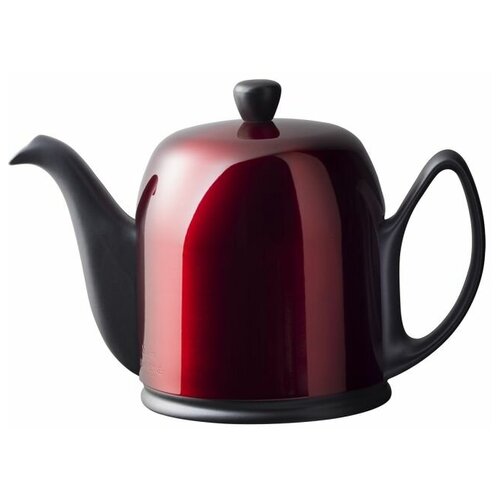 фото Чайник заварочный salam mat black amour на 6 чашек с красной крышкой, объем 900 мл, guy degrenne, 238935