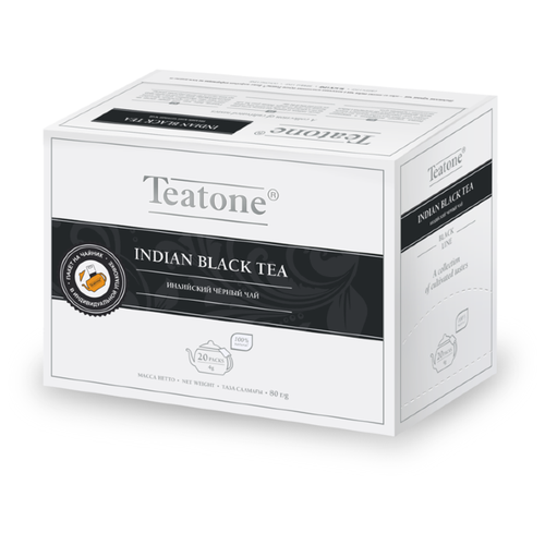 фото Черный индийский чай teatone 20 пакетиков на чайник