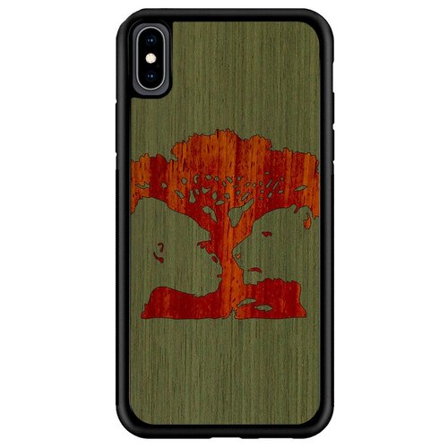 фото "чехол t&c для iphone x / xs (айфон 10 / икс), silicone wooden case, wild series, магическое дерево (кото - падук)" timber & cases