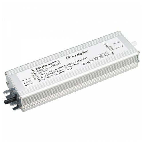 фото Блок питания arpv-24100- b1 (24v, 4,2a, 100w) (arlight, ip67 металл)