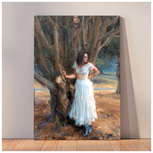 фото Картина "свадебное платье", 30x40 см, картина на холсте на деревянном подрамнике с настенным креплением вау холст