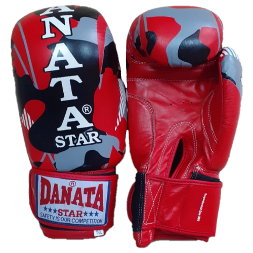фото Перчатки боксерские из натуральной кожи danata star super dan hill 10 oz красные