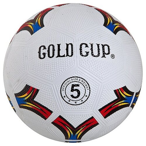 фото Мяч футбольный гратвест №5, резина, белый с рисунком (т53097)