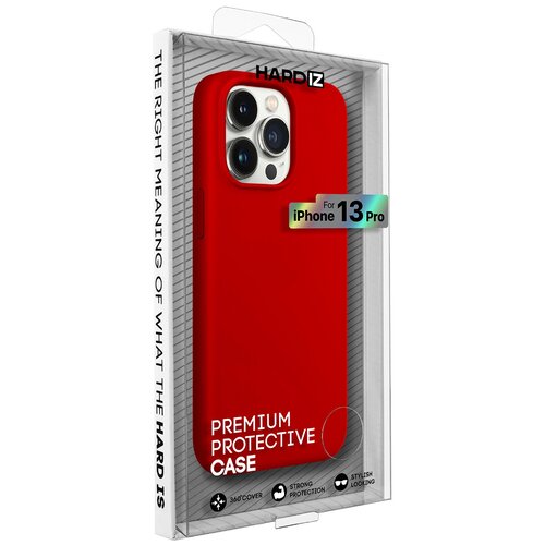 фото Защитная силиконовая панель hardiz liquid silicone magsafe magnet case for apple iphone 13 pro с магнитным кольцом красный