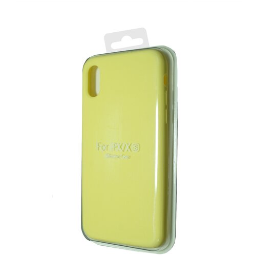 Чехол-накладка для iPhone X/XS SILICONE CASE NL закрытый лимонный (37)
