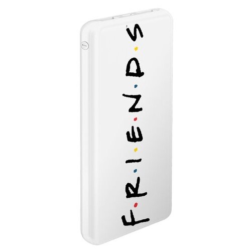 фото Внешний аккумулятор 10000 mah, 2 usb, friends, белый, deppa 301117