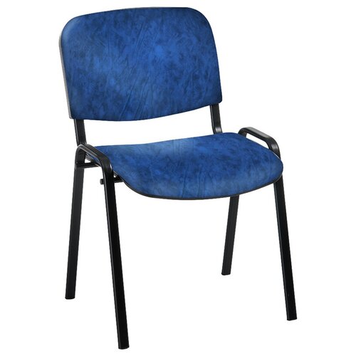 фото Стулья для посетителей стул фабрикант "изо", каркас чёрный, обивка кожзам синий