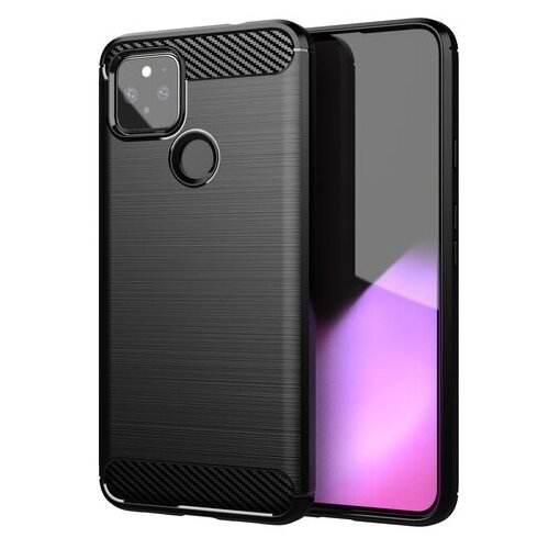 фото Мягкий защитный чехол для google pixel 4a 5g, серия carbon от caseport