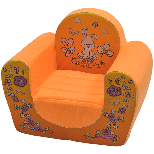 фото Мягкое кресло "зайчики", размер: 52х44х36 см. (швг), материал ткани: флис, оксфорд, наполнитель: эластичный пенополиуретан. кипрей