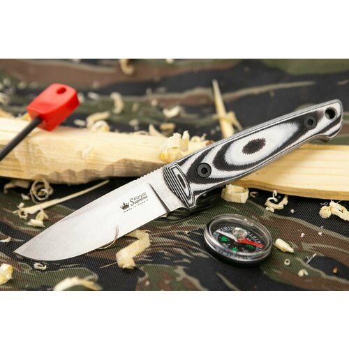 фото Туристический нож santi d2 stonewash g10 kizlyar supreme