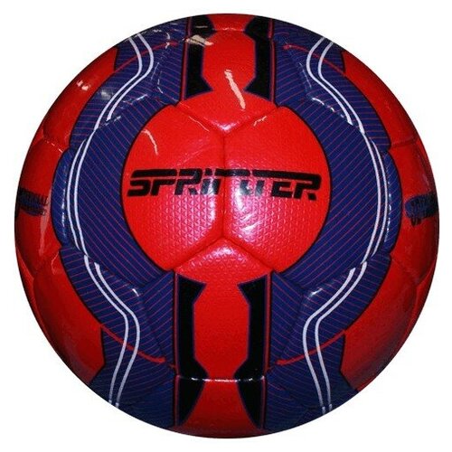 фото Мяч футбольный/ футбольный мяч/ мяч для игры в футбол sprinter. размер 5. цвет основной красный. цвет дополнительный: синий.