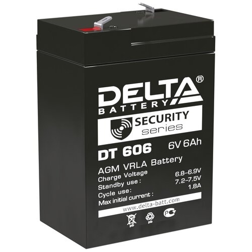 фото Аккумуляторная батарея delta dt 606 (6v / 6ah) delta battery
