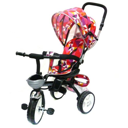 фото Велосипед 3-х колесный "babystyle" (красный/принт) имитация надувных колес baby style