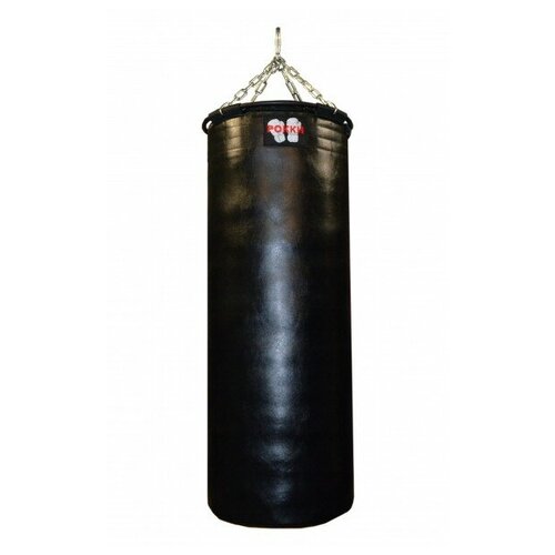 фото Боксёрский мешок подвесной (винилискожа), 120*40 см, 50 кг, чёрный рокки