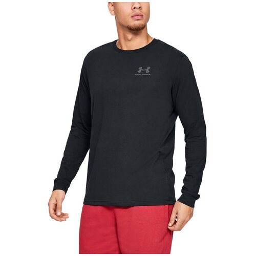 фото Футболка с длинным рукавом under armour sportstyle left chest ls tee черный md 1329585-001