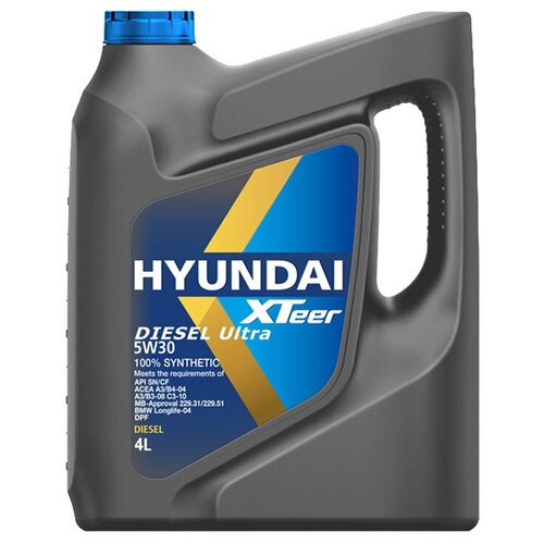 фото Hyundai xteer diesel ultra 5w30 sn/cf масло моторное синт. (пластик/корея) (4l)