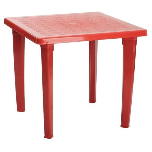 фото Стол квадратный "элластик" красный, 85 х 85 х 74 см 7072917 сима-ленд