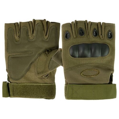 фото Перчатки тактические без пальцев oakley (m) (хаки) gsmin