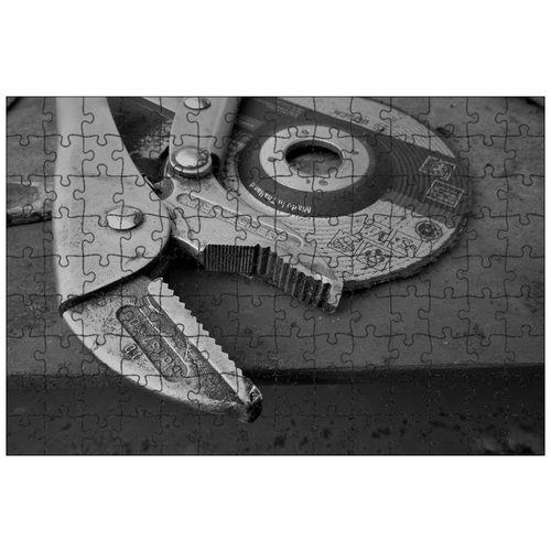 фото Магнитный пазл 27x18см."плоскогубцы, орудие труда, отрезной диск" на холодильник lotsprints