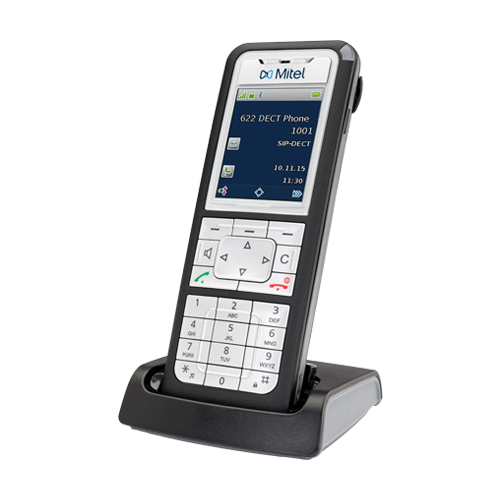 фото Беспроводной телефон dect mitel 622d v2 dect phone, color display tft, bluetooth, usb, charger included (repl. 80e00012aaa-a)