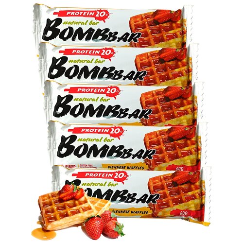 фото Протеиновый батончик bombbar protein bar 5 x 60 г, венские вафли