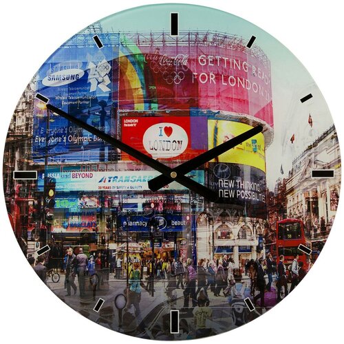 фото Часы настенные piccadilly circus размер: 40*40 см kare