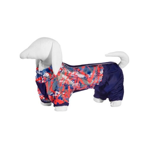 фото Yami-yami одежда дождевик для собаки с рисунком «абстракция», красный (спинка 45 см), такса стандартная, на мальчика, лн26ос, 0,142 кг noname