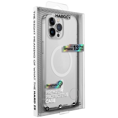 фото Защитная комбинированная панель hardiz hybrid magnet magsafe case for iphone 13 pro max прозрачный с магнитным кольцом