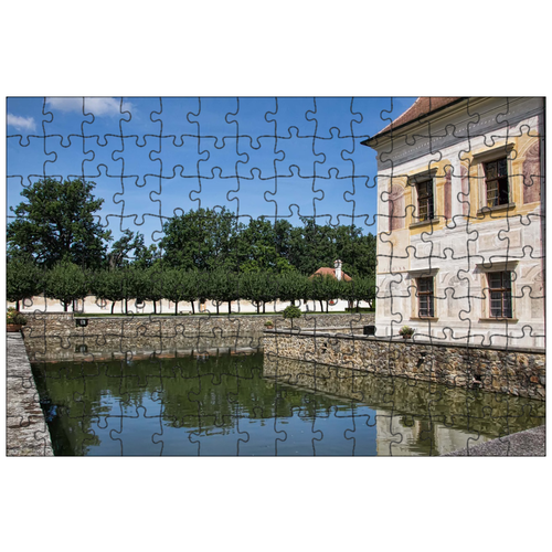 фото Магнитный пазл 27x18см."замок игры, чехия, история" на холодильник lotsprints