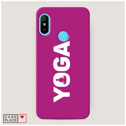 фото Чехол пластиковый xiaomi mi a2 lite йога розовый case place