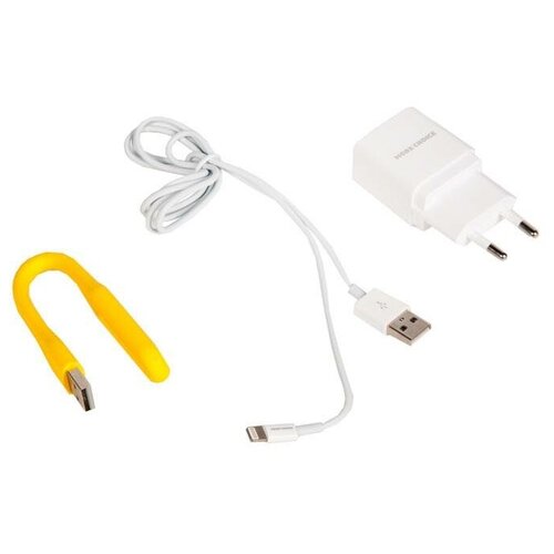 Зарядное устройство More choice NC33i, один разъем USB, кабель Lightning, 5V, 1.0A, белый автомобильная зарядка от прикуривателя more choice ac22qc qc3 0 один разъем usb 3 0a черный