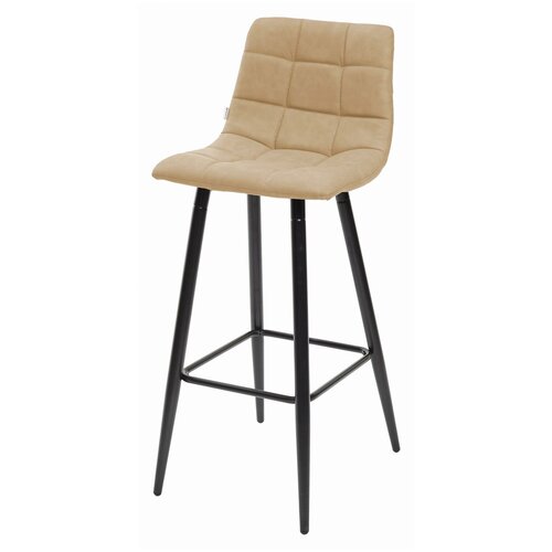 фото Барный стул spice ( 2 штуки) / бежевый винтаж, экокожа, черный металлический каркас / стул м-сити для кухни, для гостиной / ru-16 / м-city m city