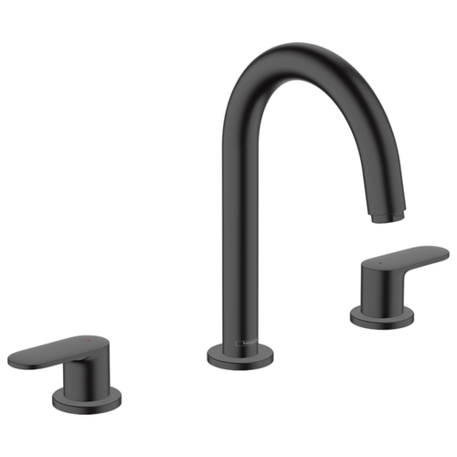 фото Смеситель для раковины hansgrohe vernis blend с донным клапаном, черный матовый (71553670)