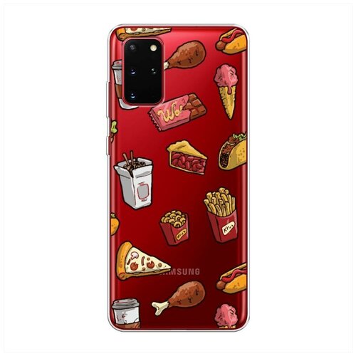 фото Силиконовый чехол "фастфуд набор" на samsung galaxy s20 + / самсунг галакси s20 плюс case place