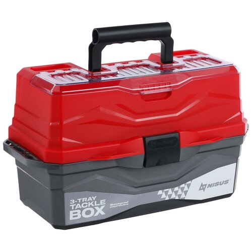 фото Nisus ящик для снастей tackle box nisus трёхполочный, цвет красный
