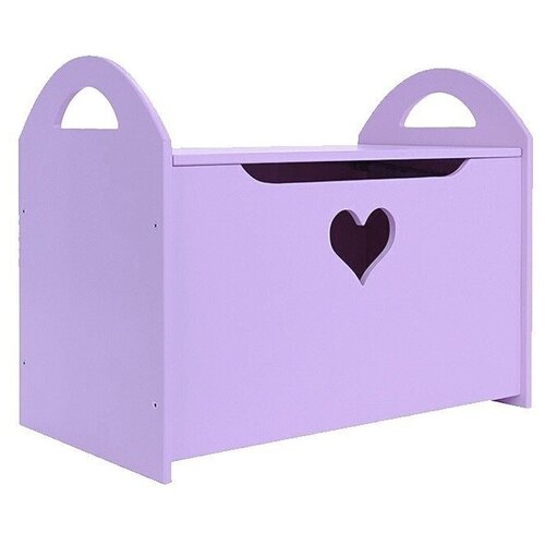 фото Детский сундук (ящик) фиолетовый с сердечком посиделкин