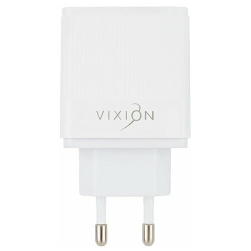 фото Сетевое зарядное устройство vixion h2 usb 2.1a quick charger 3.0 с кабелем micro-usb (белое) без бренда
