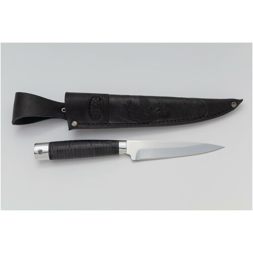 фото Златоустовский туристический нож «джентльмен» нр19, сталь: эи-107, рукоять: дюраль, наборная кожа ооо "ззосс"