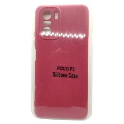 фото Чехол silicone case с защитой камеры xiaomi poco f3 (красный)