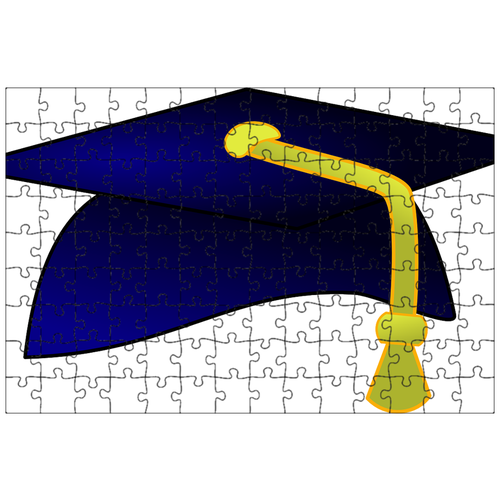 фото Магнитный пазл 27x18см."университет, шапка, выпускной" на холодильник lotsprints