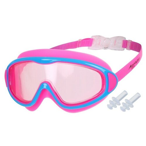 фото Onlytop очки-полумаска для плавания с берушами, детские, uv защита