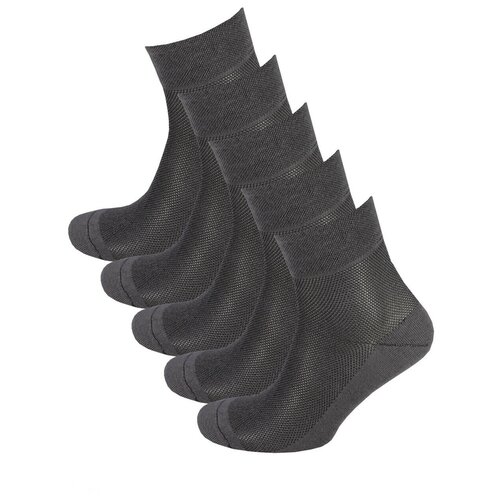 фото Носки мужские status укороченные в сетку, 5 пар, цвет темно-серый, размер 31
