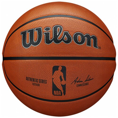 фото Мяч баскетбольный wilson nba authentic wtb7300xb06, р.6, резина, оранжевый