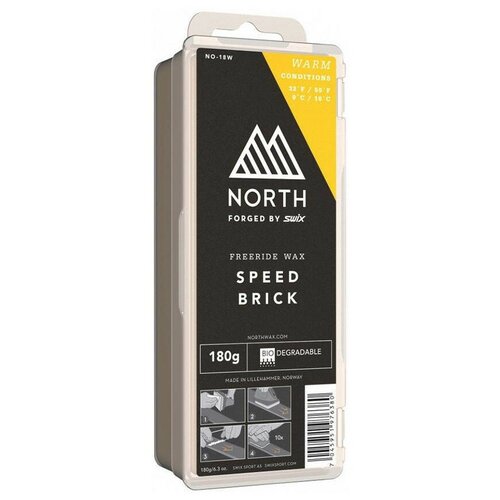 фото Мазь swix north speed brick warm скольжен. для лыж/сноуб. темп.:+10/0 тверд. 180гр желтый (no-18w)