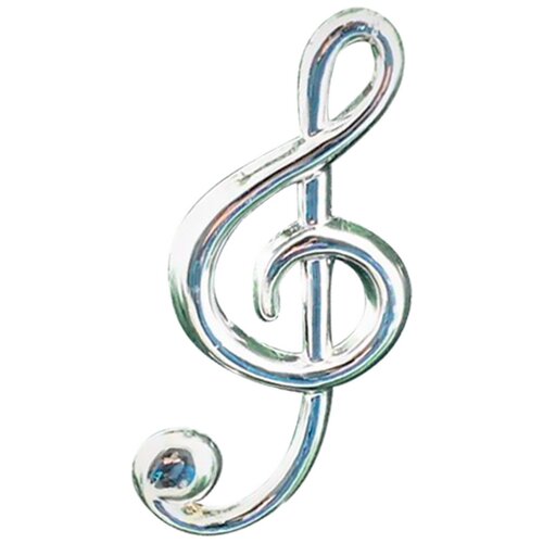 фото Украшение новогоднее "ключ скрипичный" 12,5*5,5 см, серебро "волшебная страна