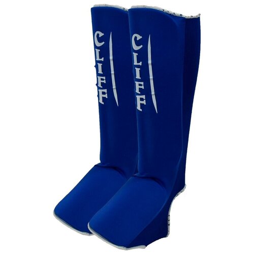 фото Защита голень-стопа для единоборств cliff, синий, размер m