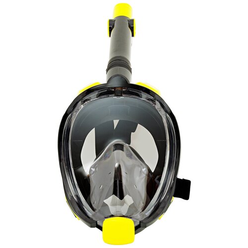 фото Полнолицевая маска для плавания (снорклинга) sargan галактика премиум цвет черный/желтый (l/xl)