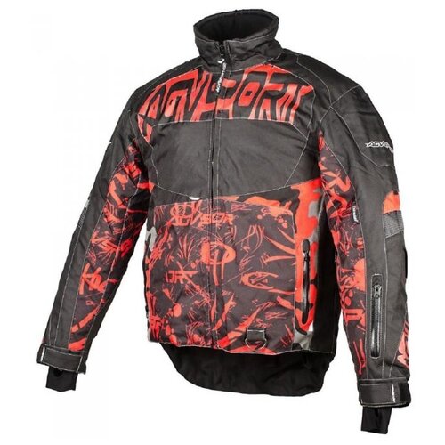 фото Текстильная куртка agvsport taiga черный/красный xl (размер производителя)